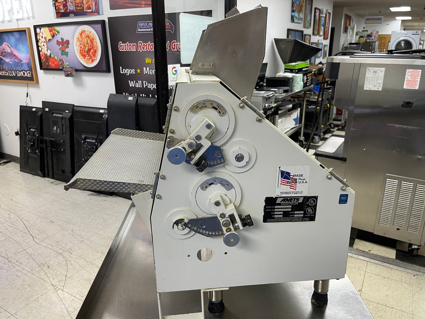 Used Anets SDR21 Pizza 2 Pass Dough Roller 120V - JS