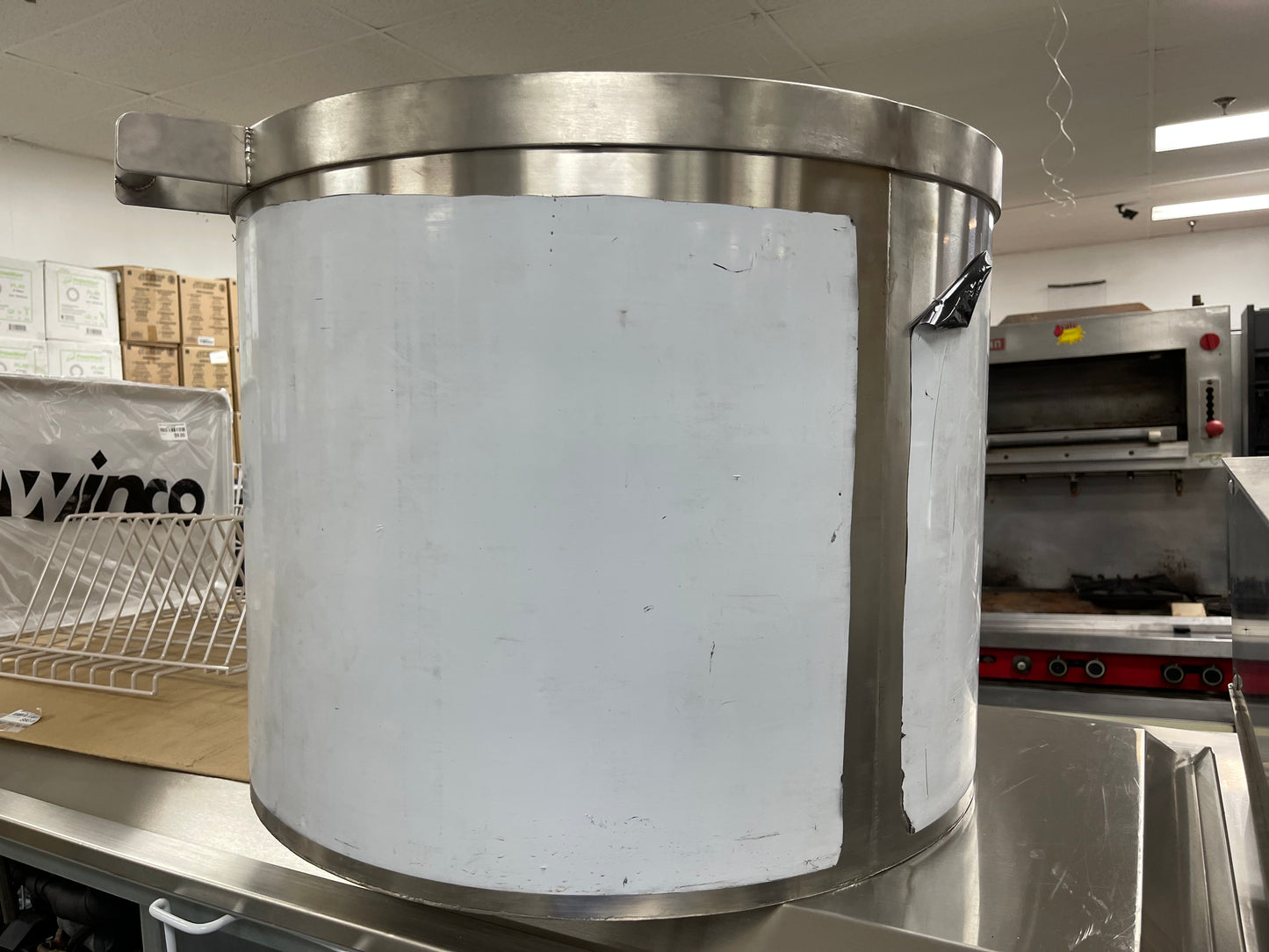 New 180qt Stainless Steel Stock Pot with Drain