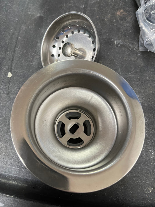 New ADVANCE TABCO K-6 Sink Drain 4 1/2" Stainless Steel Threaded