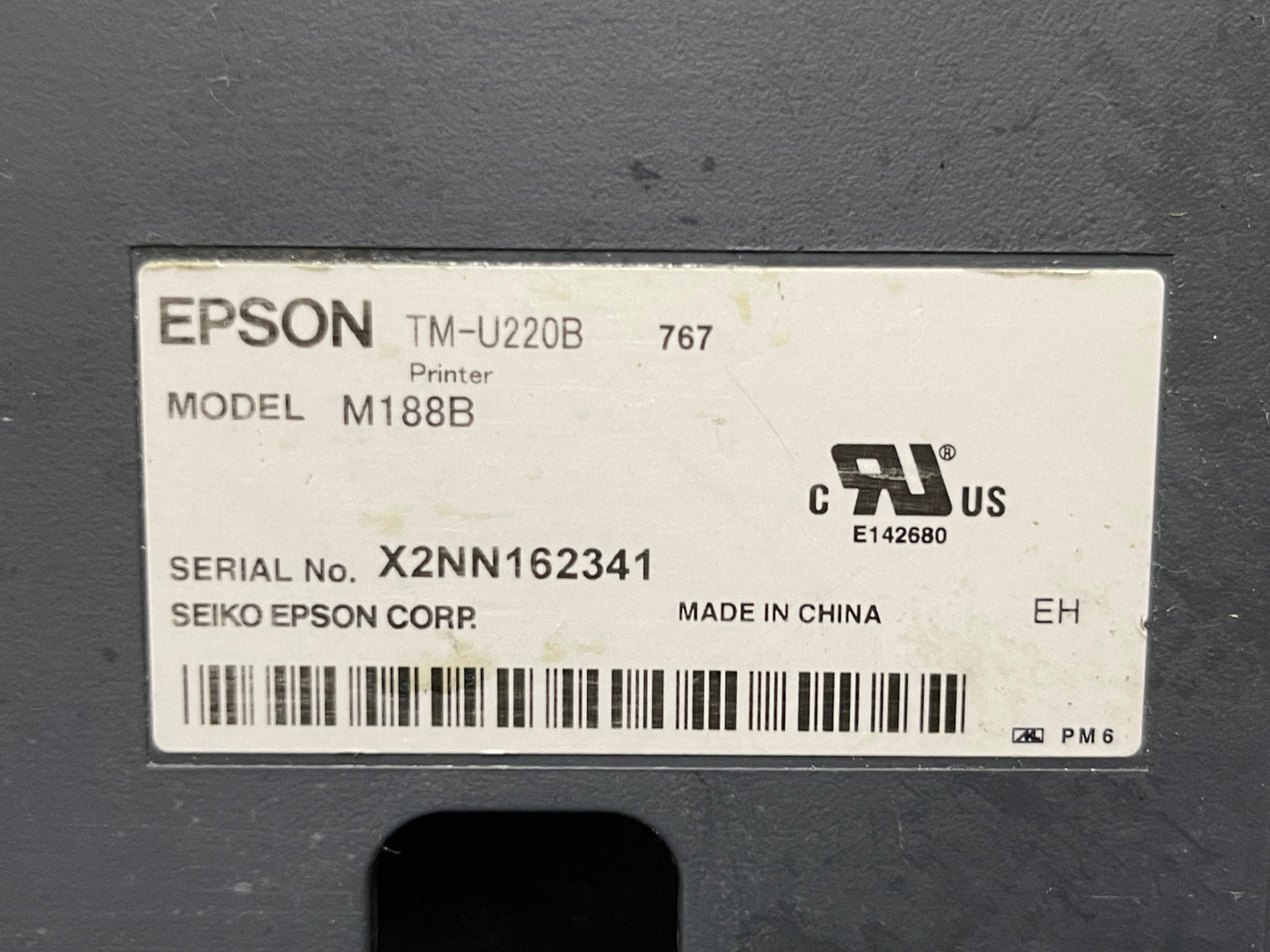 Used Epson TM-U220B M188B Thermal Retail POS Receipt Printer