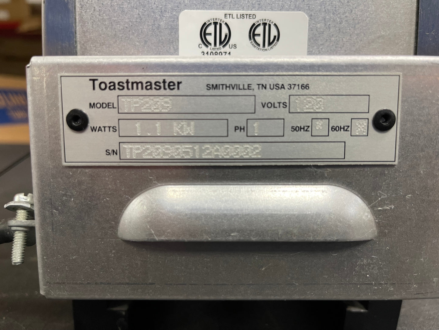 Used Toastmaster TP209 Standard 2 Slice Pop-up Commercial Bread Toaster 120V