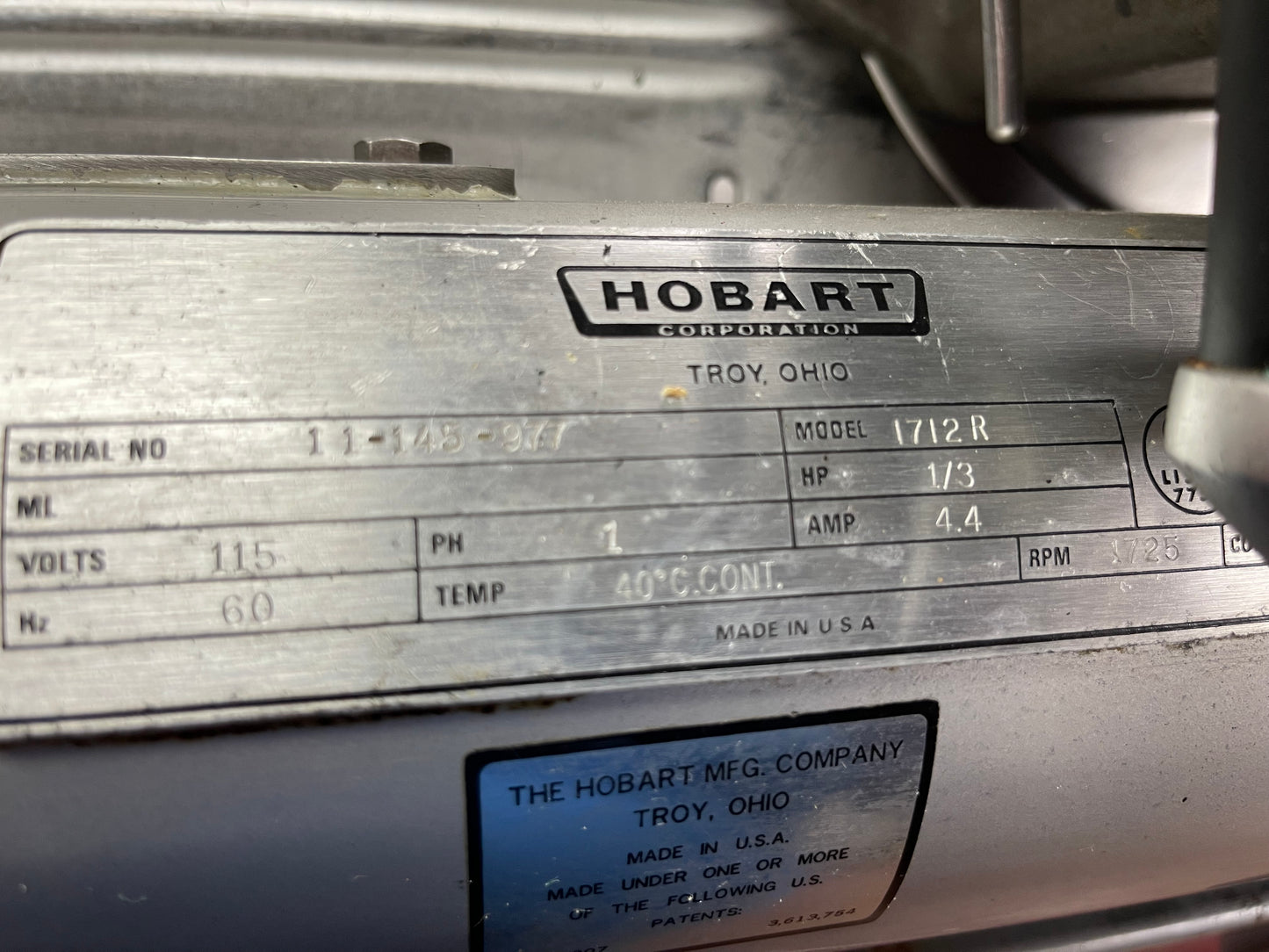 Used Hobart Automatic Meat Cheese Deli Slicer Model 1712R 120V