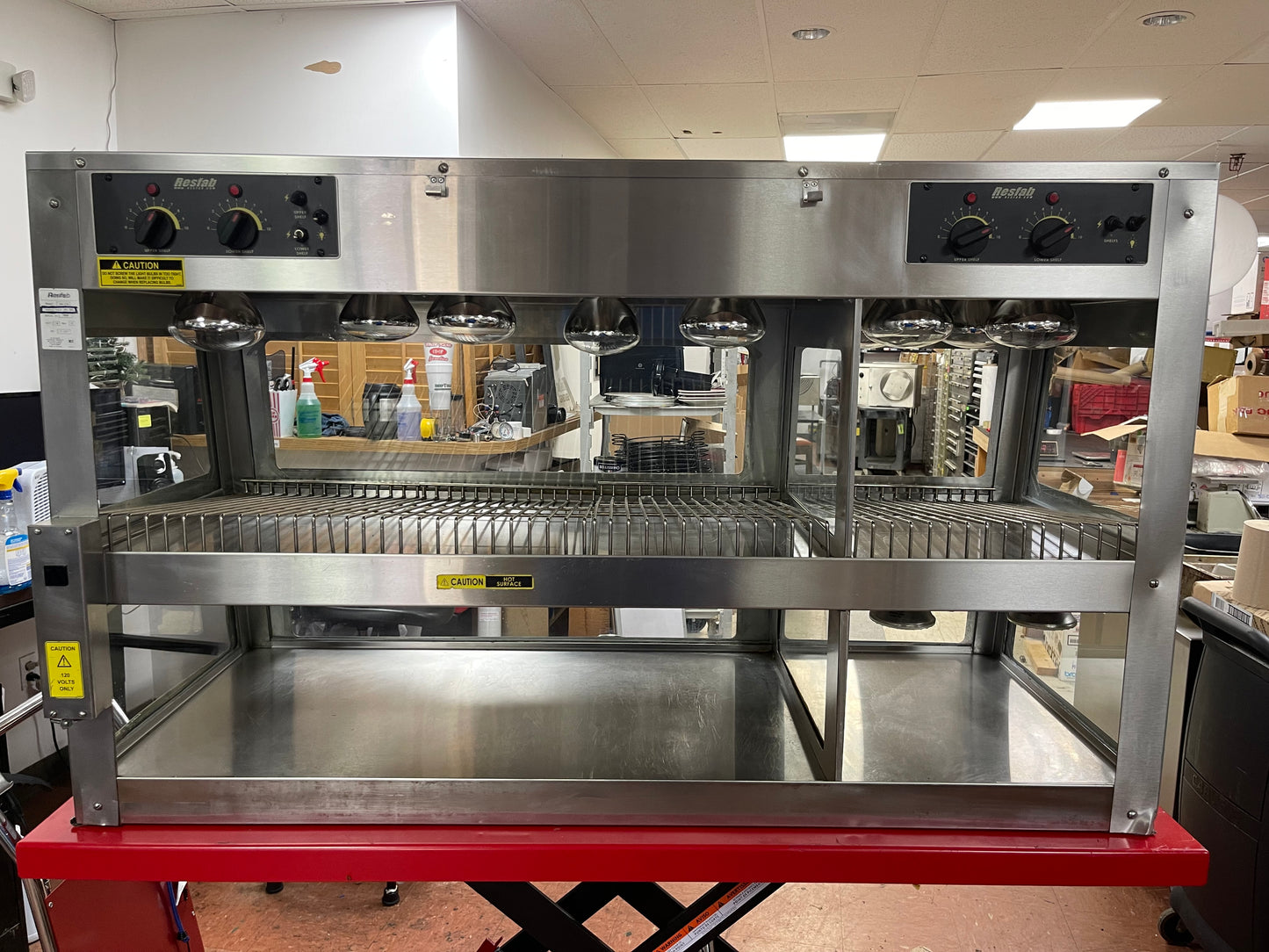 Used 2017 Resfab WD-17A 2 Shelf 58" Heated Holding Warming Display Merchandiser 120V 38A