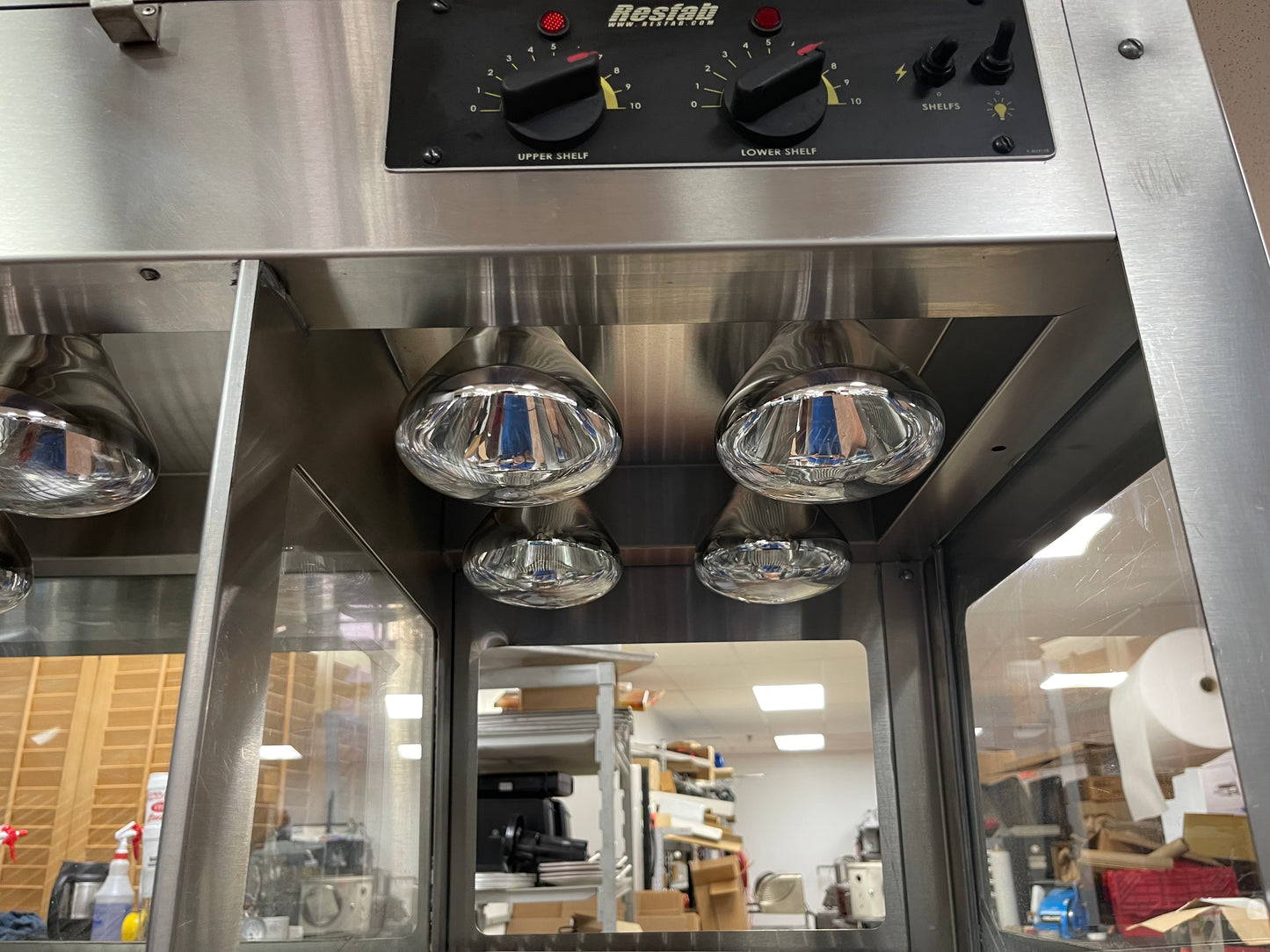 Used 2017 Resfab WD-17A 2 Shelf 58" Heated Holding Warming Display Merchandiser 120V 38A