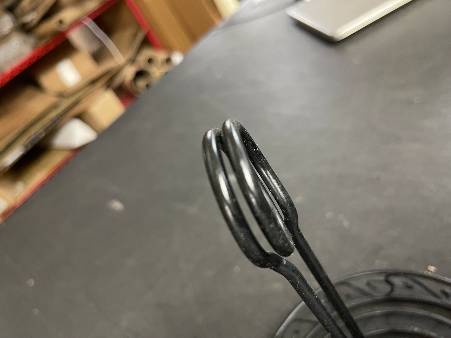 Used Winco WBKH-6R, Round Condiment Table Caddy, 6-1/4", Black Wire