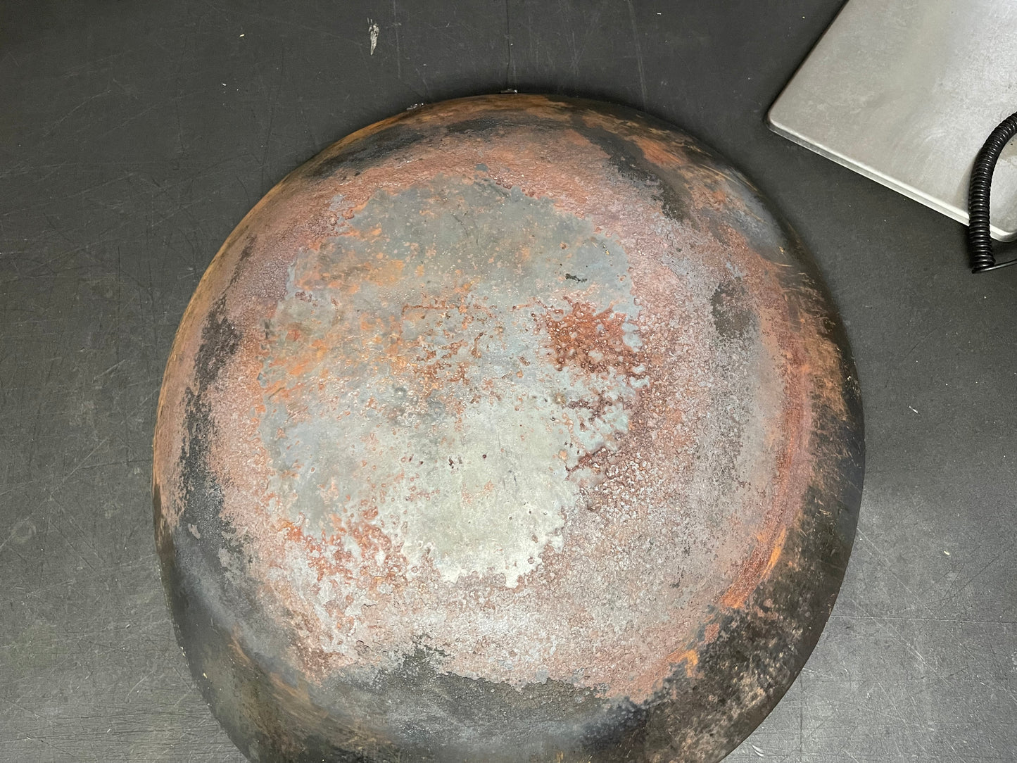 Used 28" X 9" Commercial Carbon Steel Restaurant Wok with Handles.