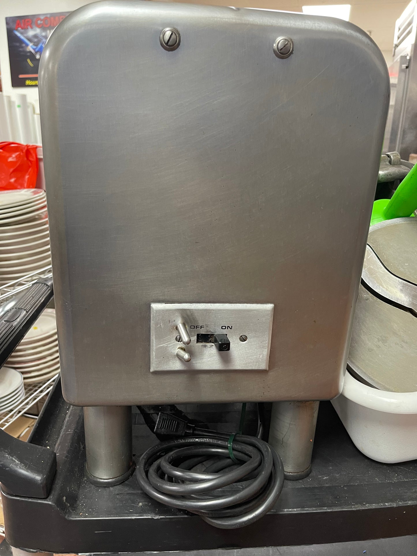 Used Hobart 4812 Commercial Meat Grinder Motor with Grinder and Slicer Attachments 120V