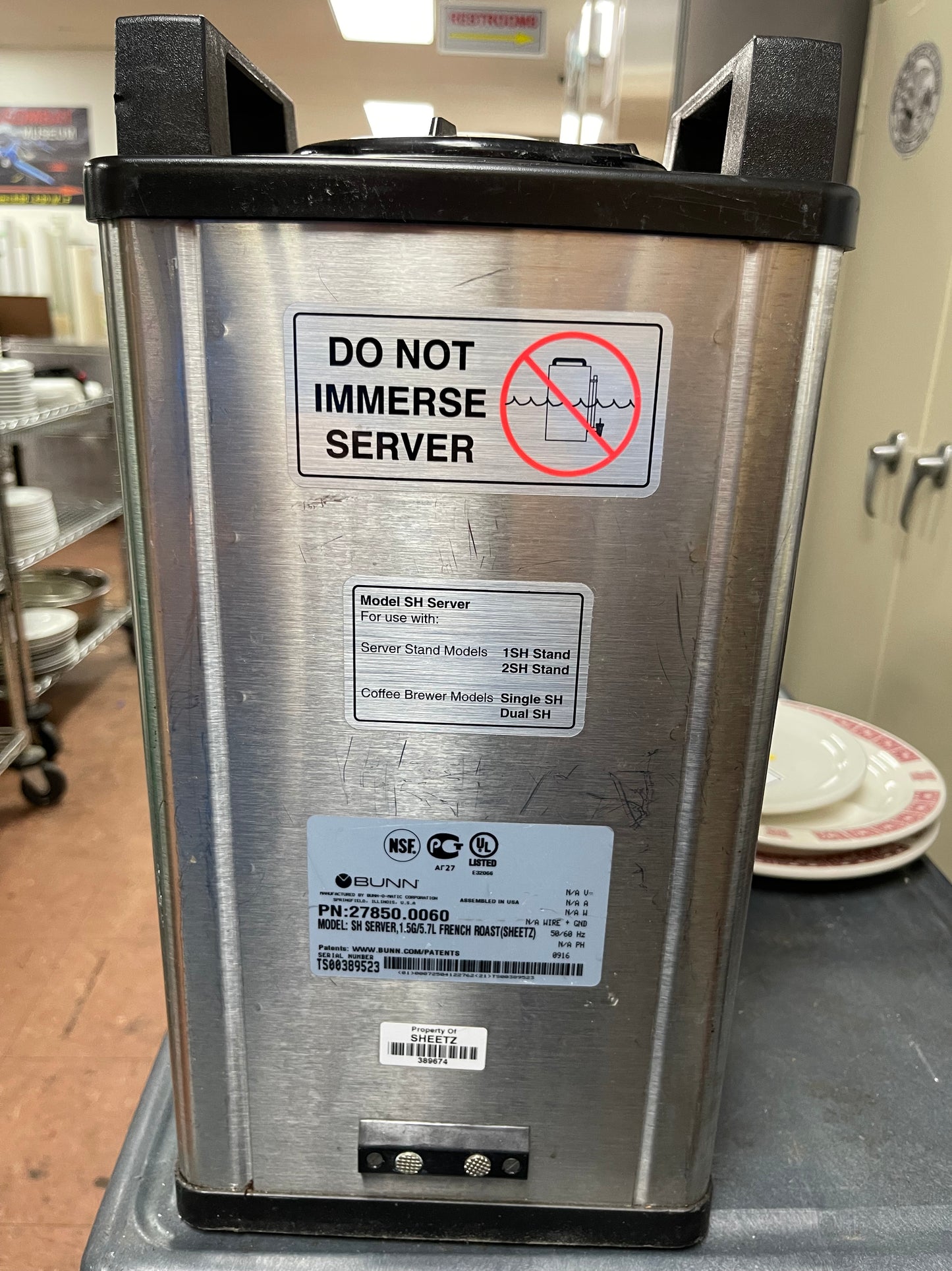 Used BUNN Soft Heat Coffee Server 1.5G/5.7L Stainless Steel 27850.0060