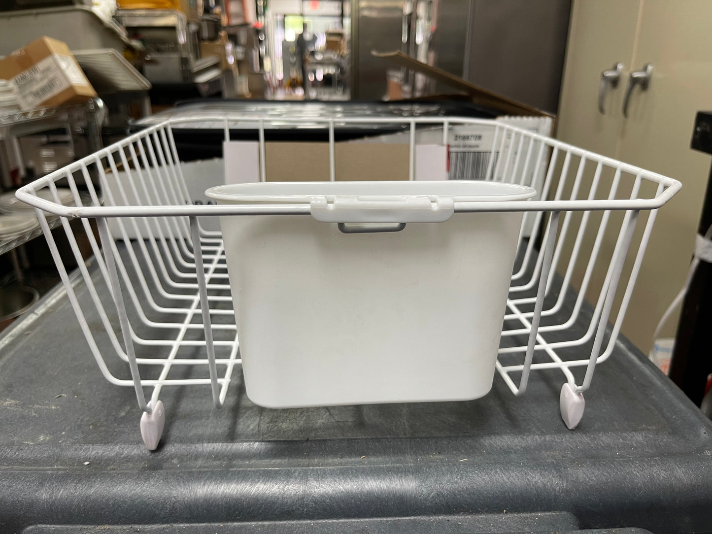New Rubbermaid 6008 - C1 White Twin Sink Small Microban Dish Drainer