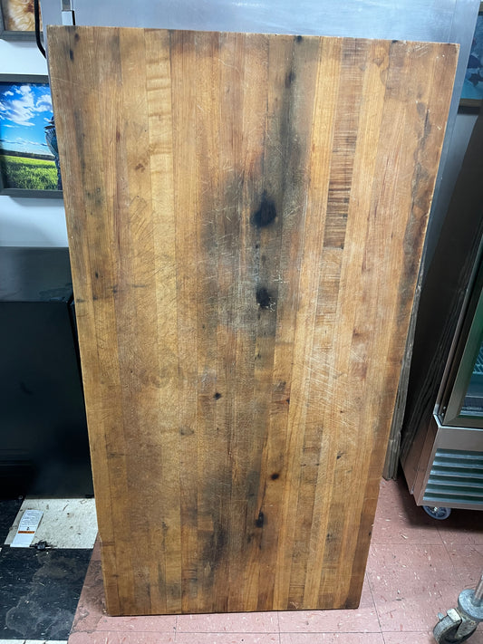 Used John Boos Butcher Block Countertop Tabletop  60"W X 30"D X 3" - JS