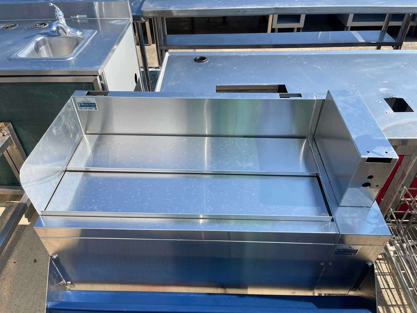 Used Advance Tabco Prestige Series Stainless Steel Underbar Ice Bin with 10-Circuit Cold Plate - SS67