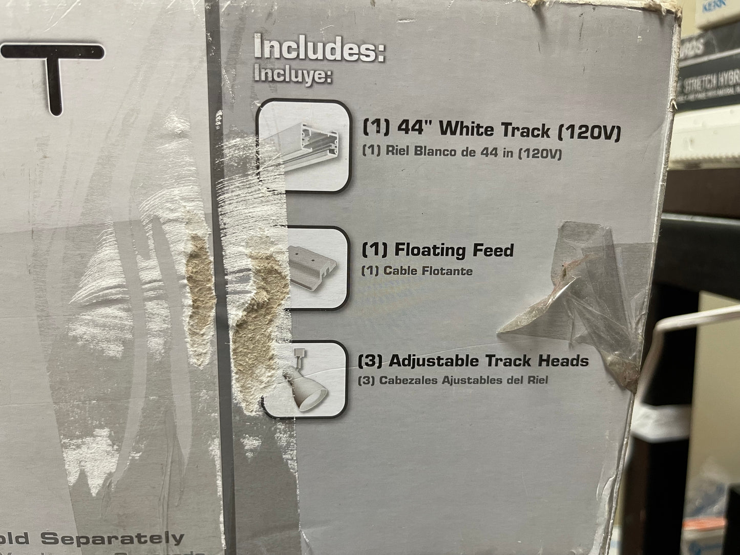 New Lithonia Lighting Series Track Kit 44" 3-Light Matte White LED Linear Track Lighting Kit