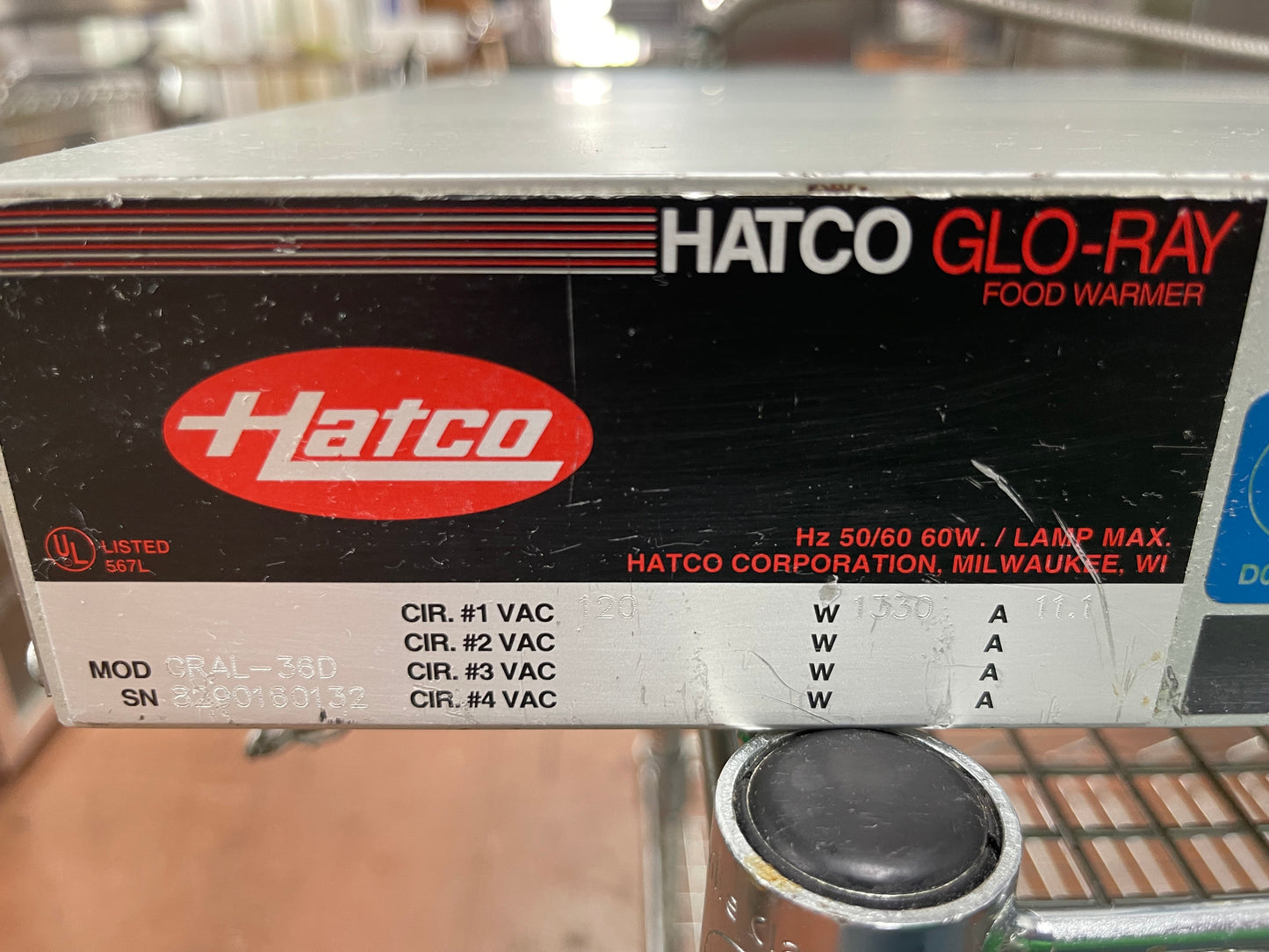 Used Hatco GRAL-36D 36" Dual Infrared Lighted Food Strip Warmer with Toggle - 120V, 1330W