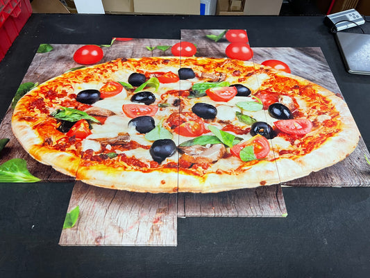 Used Large 48" Vinyl Pizza Wall Picture