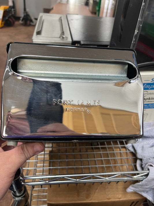 Used Fort James Black and Chrome Napkin Dispenser