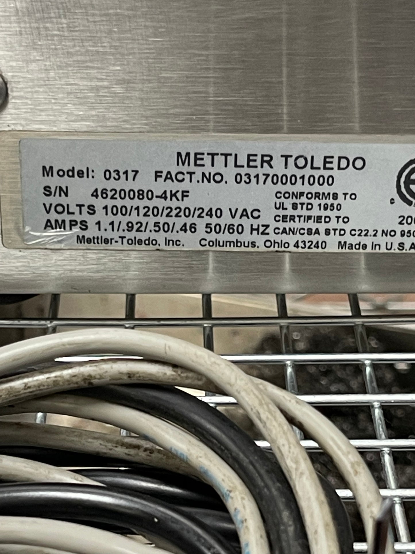 Used Toledo 317 Food Grade Thermal Label Printer for Price Labels 120V