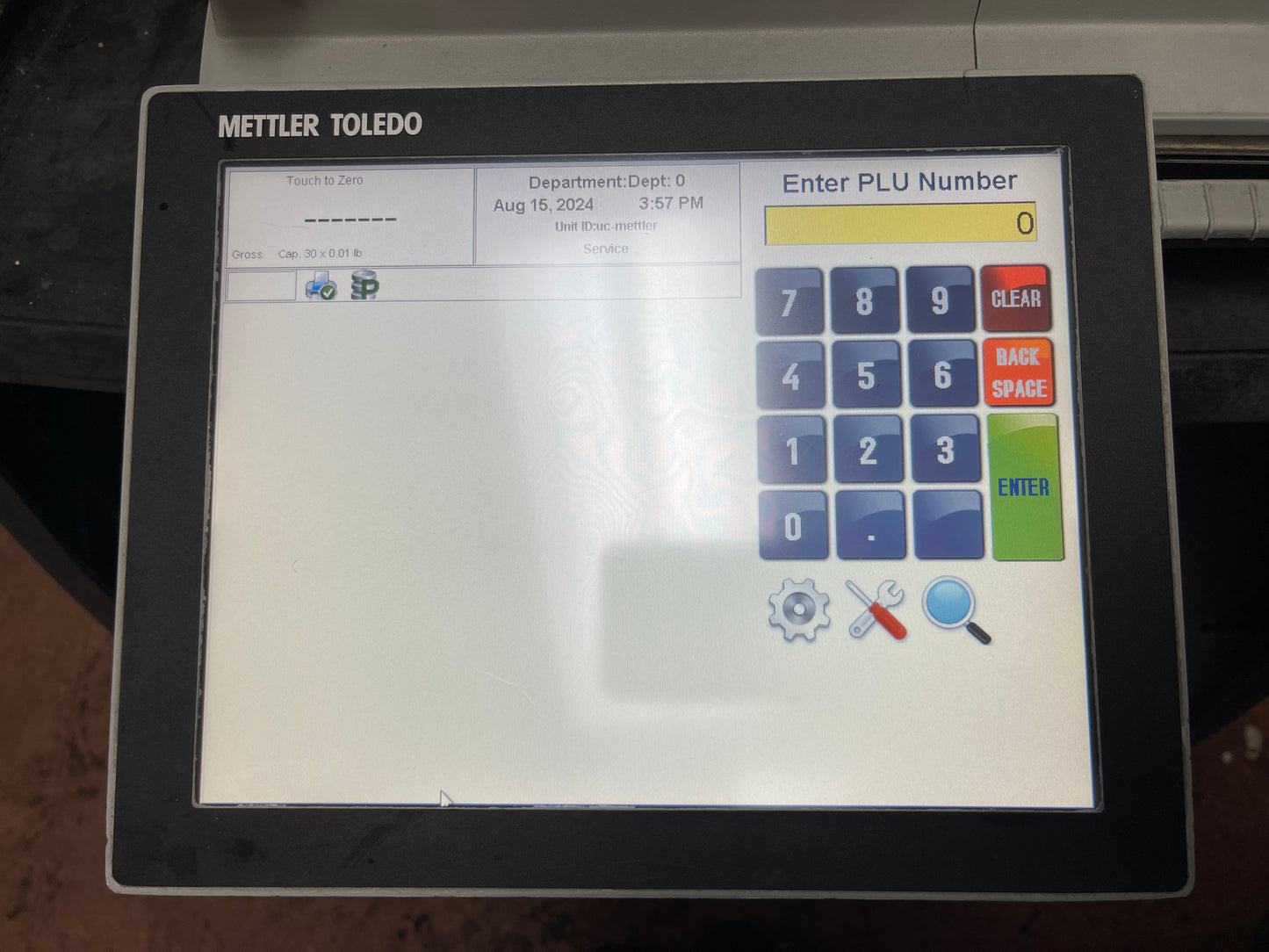 Used Toledo UCCW Smart Touch Counter Deli Produce Digital Scale with Printer 30lb