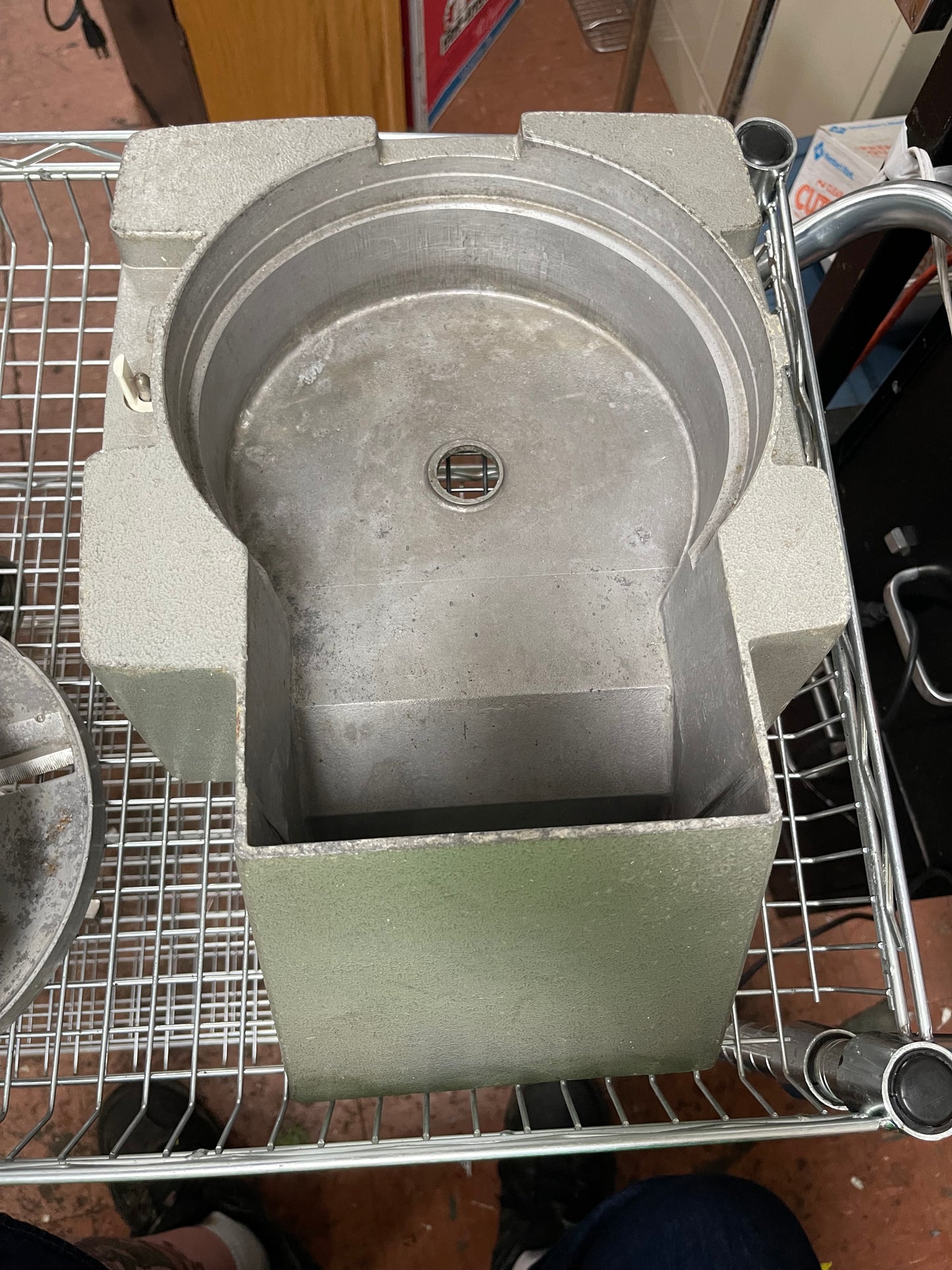 Used Robot Coupe CL400 Continuous Feed Food Processor Attachment with 2 Blades.