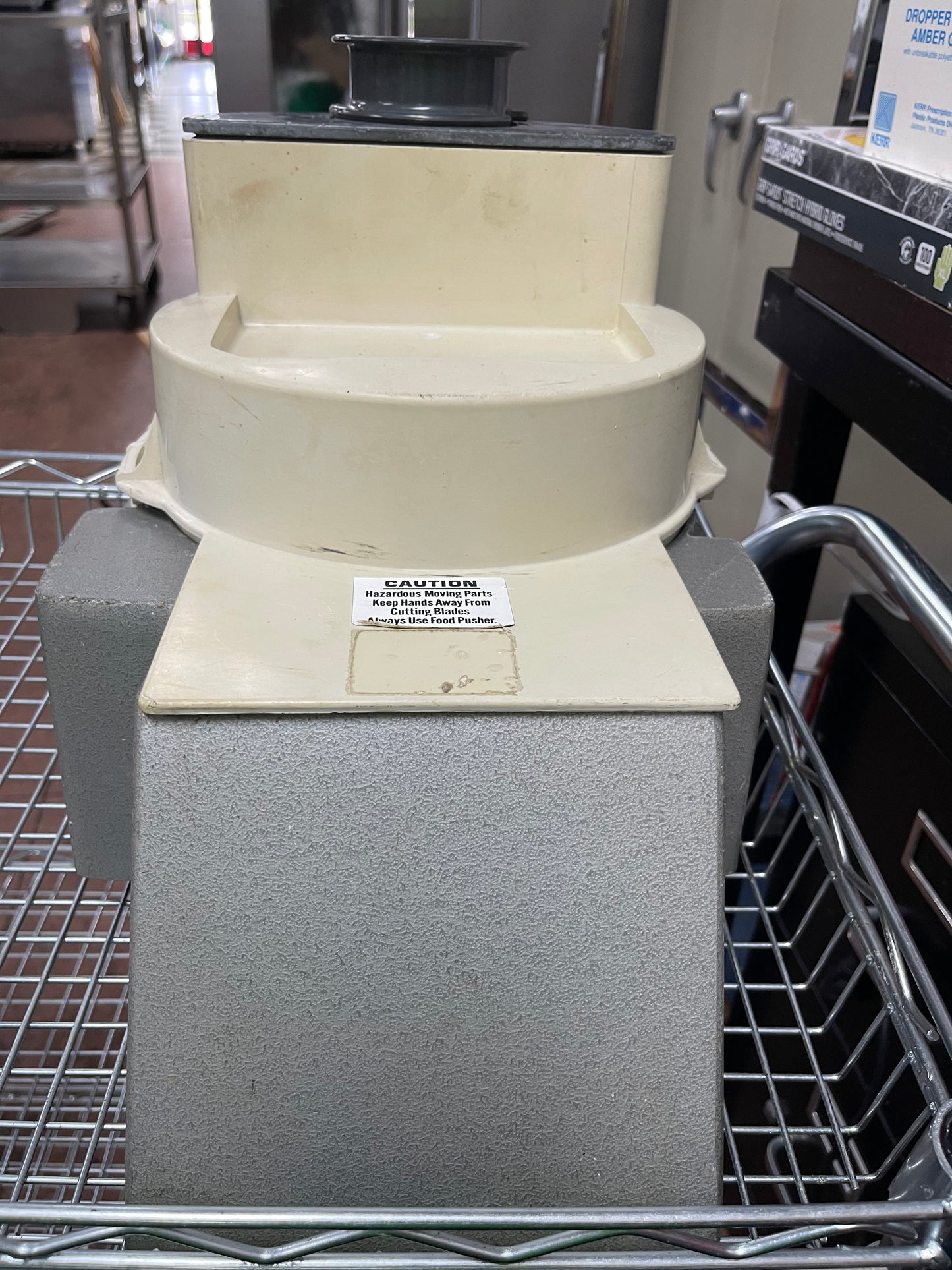 Used Robot Coupe CL400 Continuous Feed Food Processor Attachment with 2 Blades.