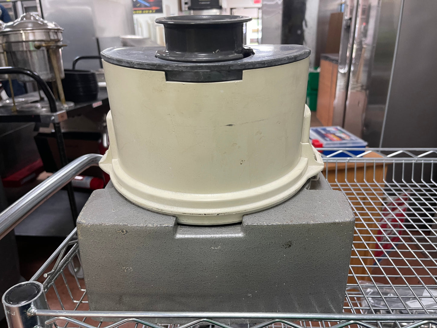 Used Robot Coupe CL400 Continuous Feed Food Processor Attachment with 2 Blades.