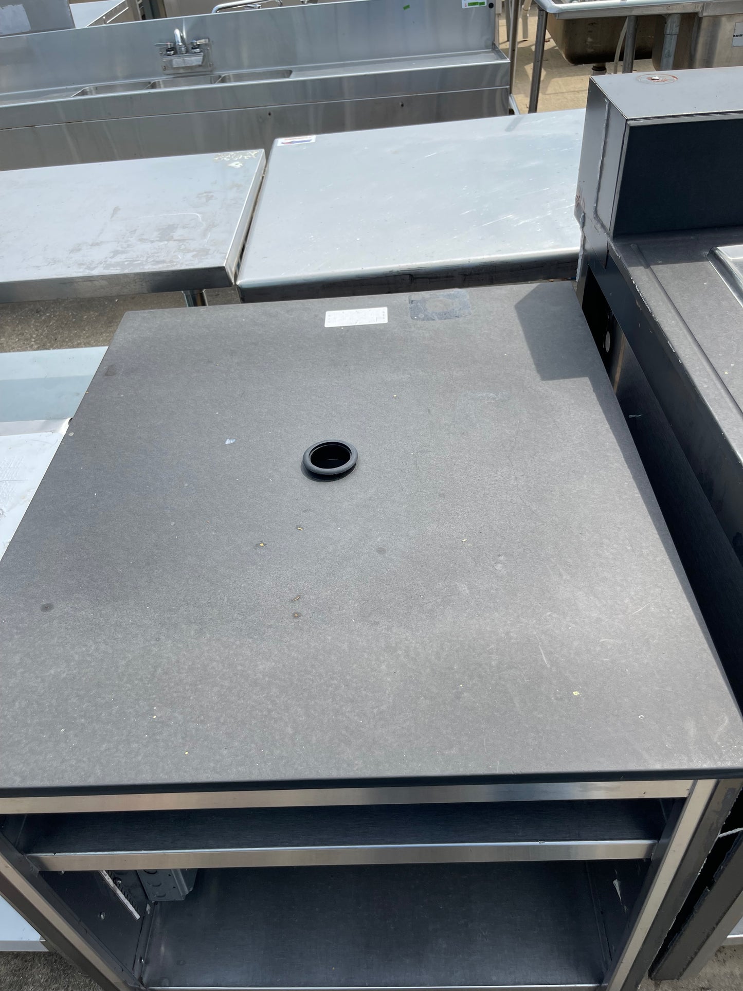 Used 30" Composite Table with Outlet - SS109