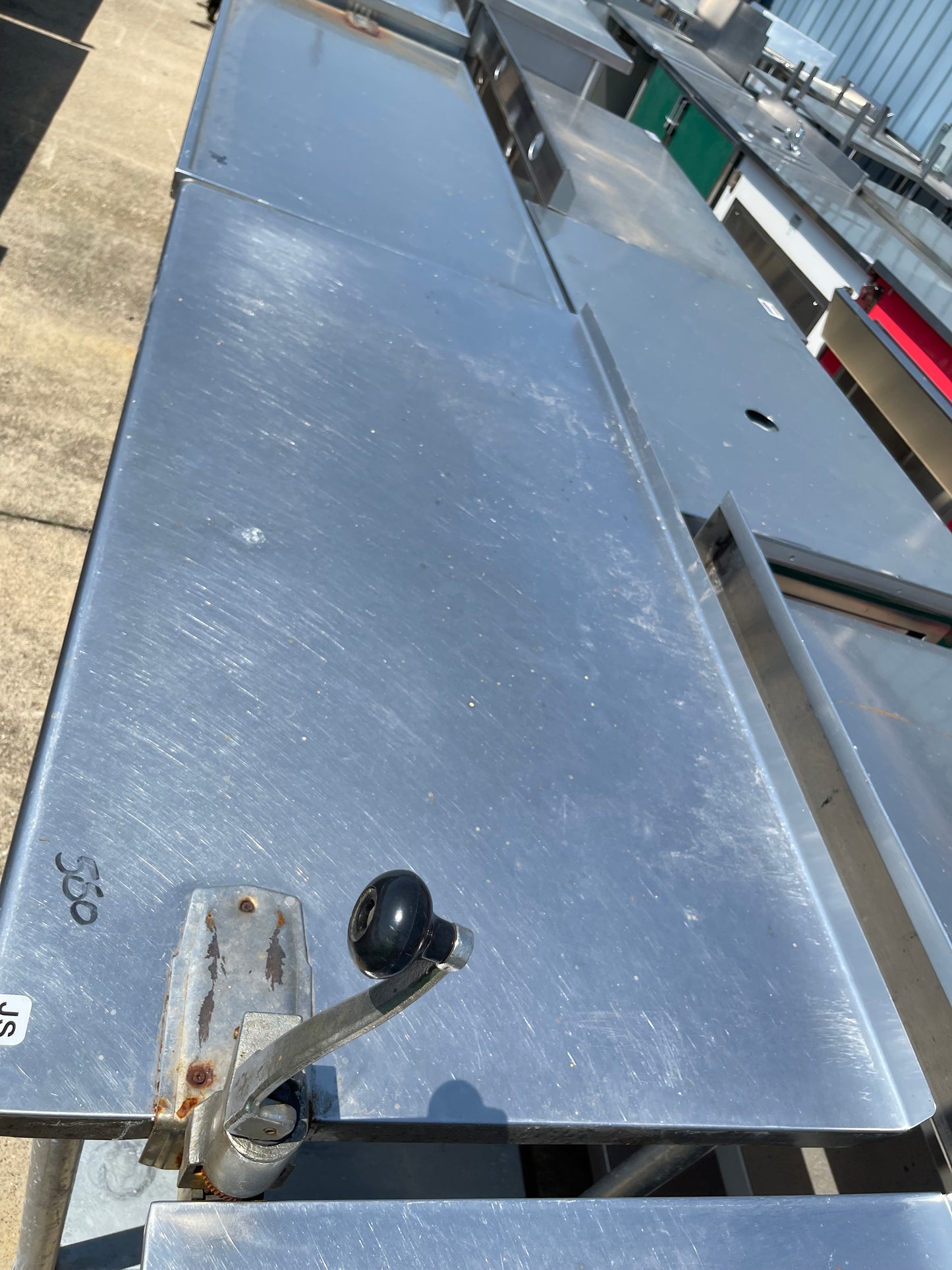 Used 60" Stainless Steel Table with a 1" Backsplash - JS - SS129