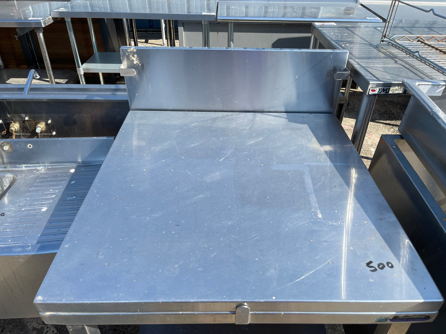 Used 28" Amtekco Stainless Steel Table with Lift Up Top - SS145