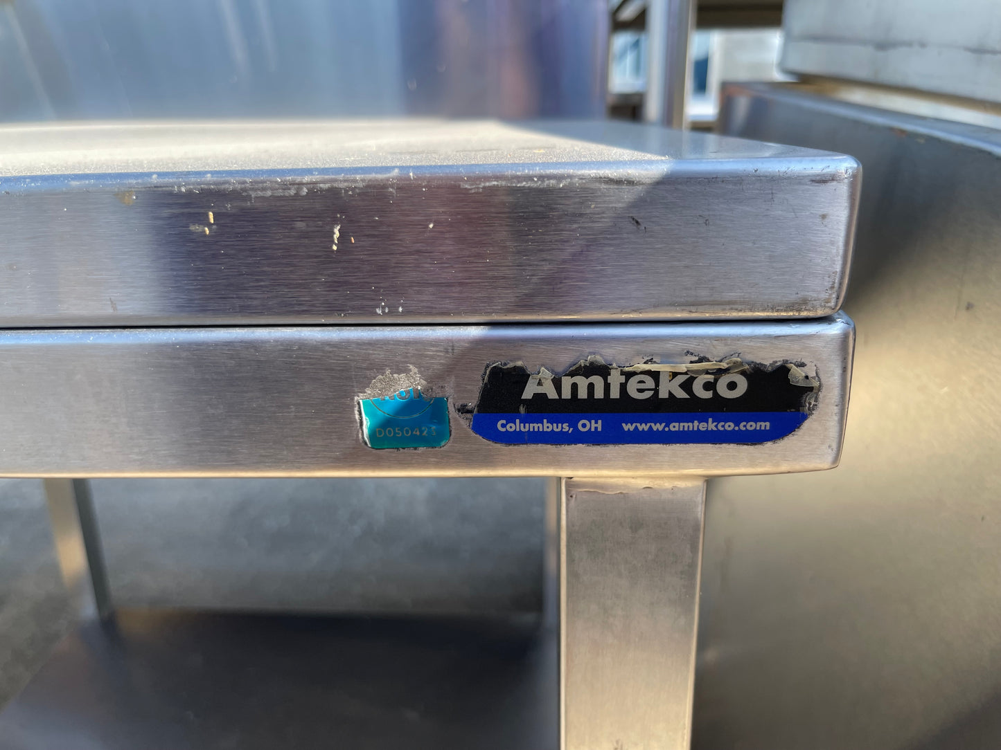 Used 28" Amtekco Stainless Steel Table with Lift Up Top - SS145