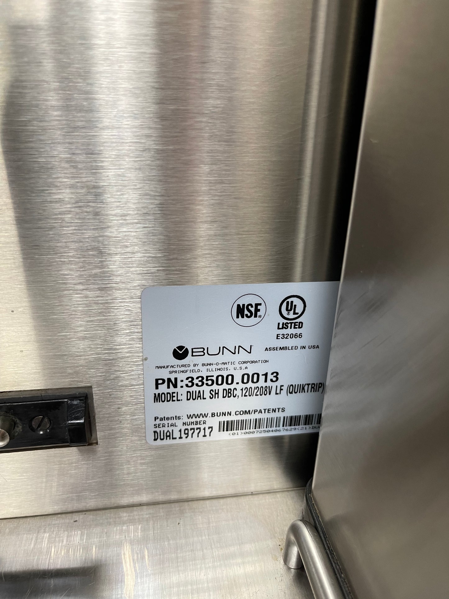 Used Bunn 33500.0013 DUAL SH DBC® BrewWISE® Dual Soft Heat® Coffee Brewer Machine 220V