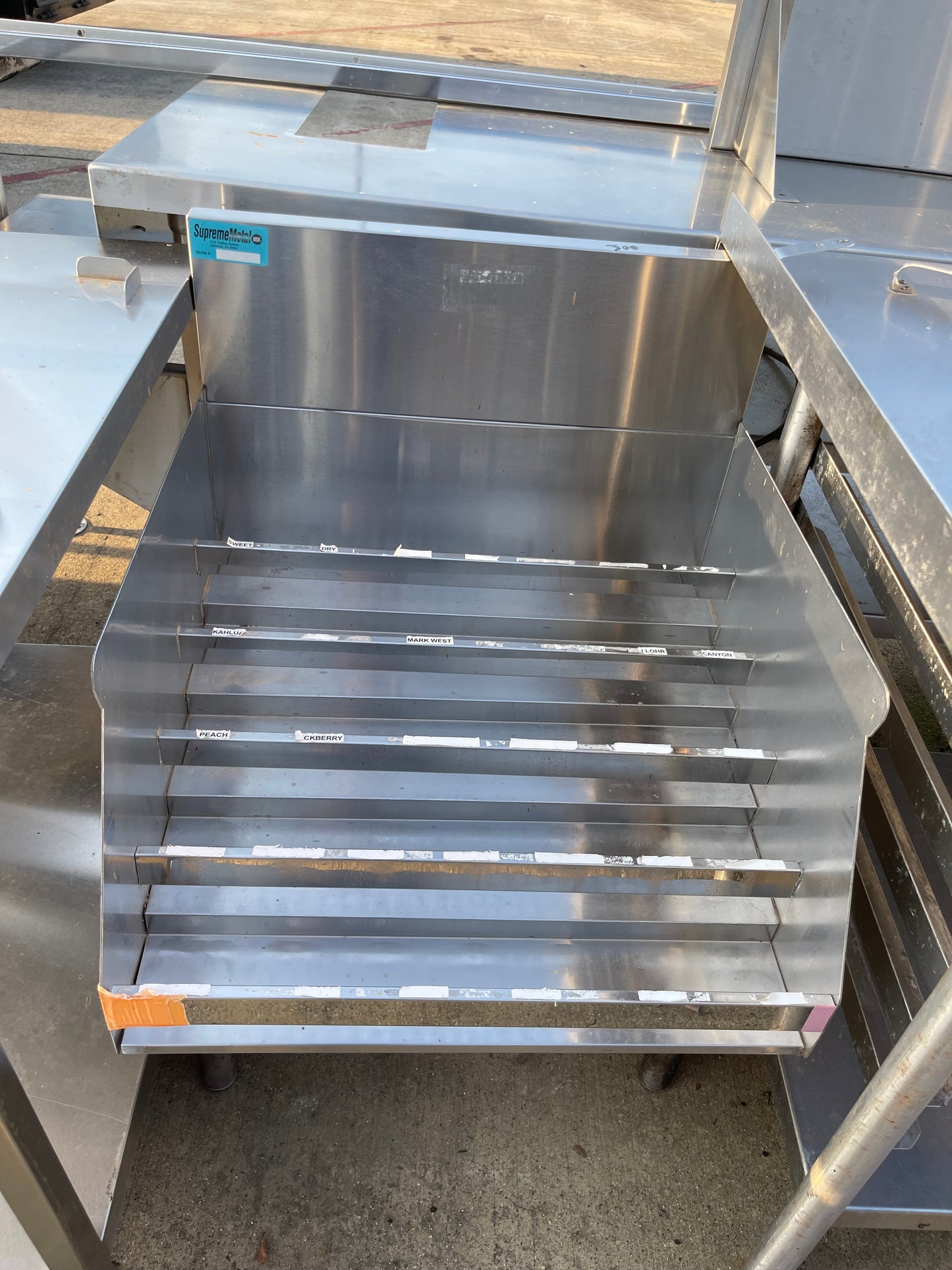 Used 24" Supreme Metal Stainless Steel Bottle Rack - SS222