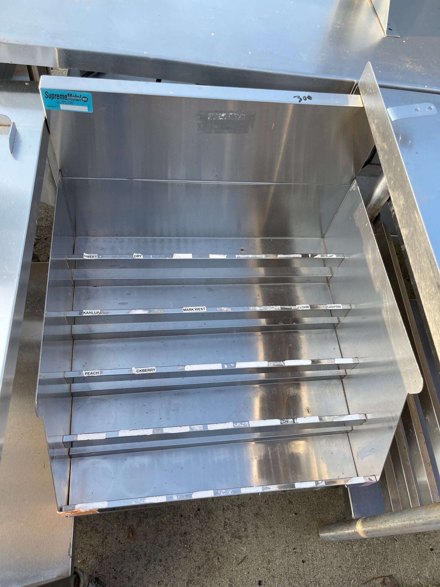 Used 24" Supreme Metal Stainless Steel Bottle Rack - SS222