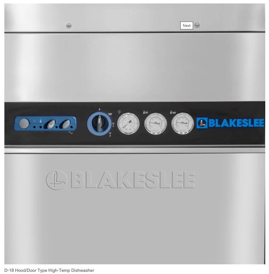 New D-18 Hood/Door Type High-Temp Dishwasher