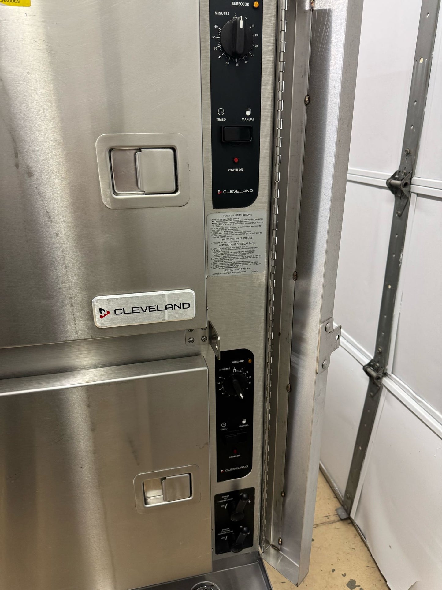 Used 2020 Cleveland 24-CGA-10.2 Convection Natural Gas 10 Pan Floor Steamer Oven