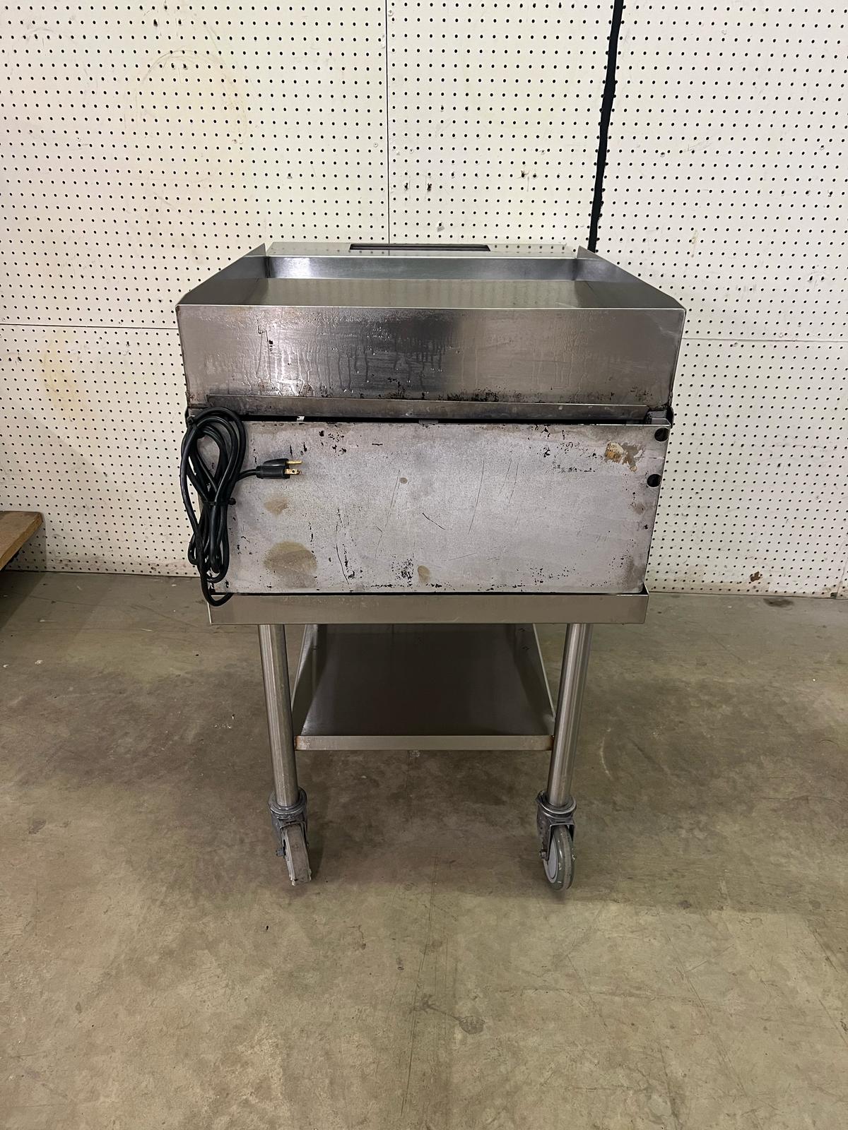 Used 24" Imperial ISCE-24 Thermostatic Gas Griddle with Equipment Stand