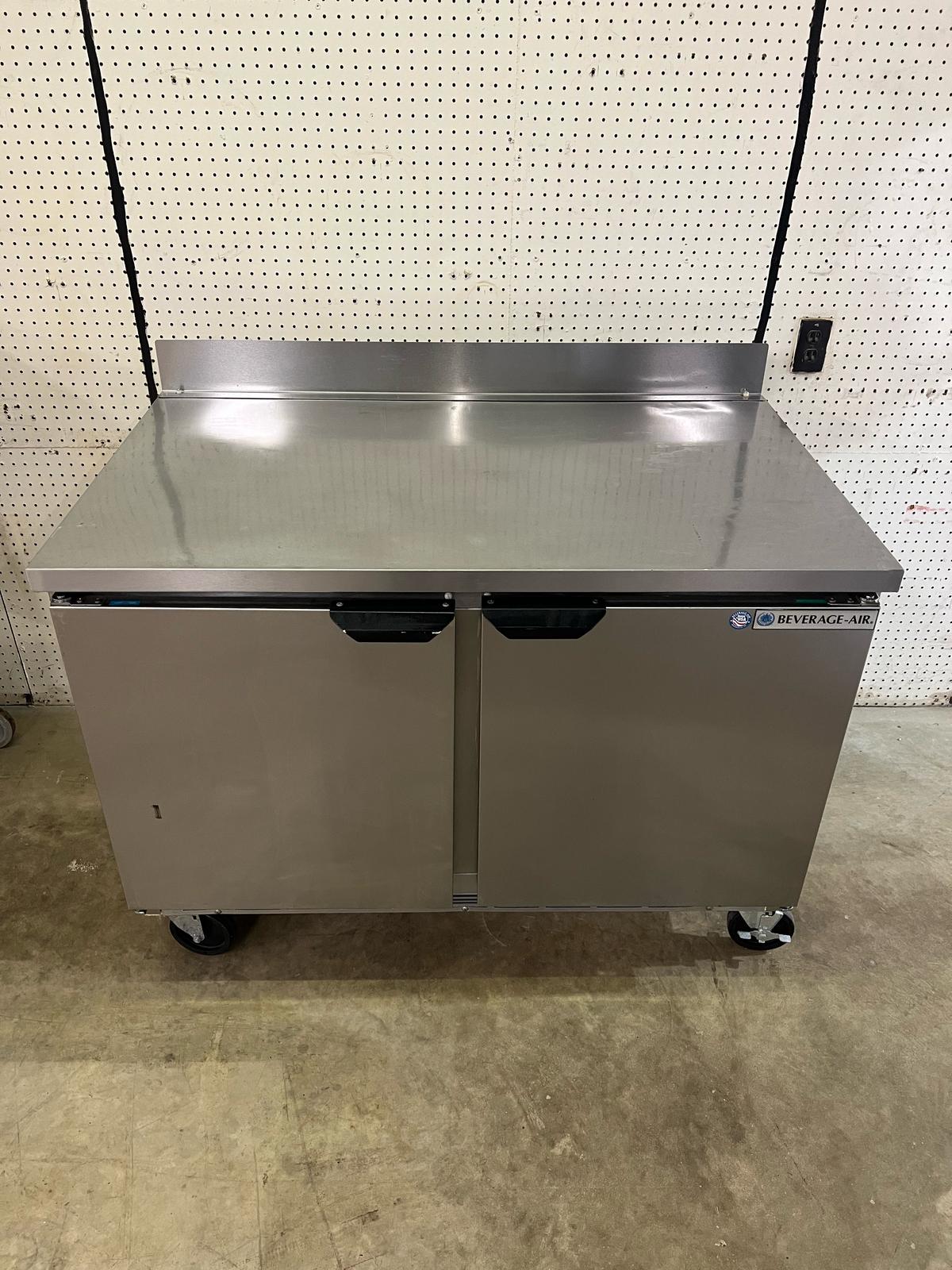 Used 48" Beverage Air WTRF48A Worktop 2 Section Refrigerator/Freezer 120V