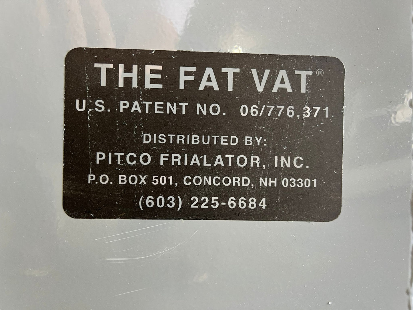 New Pitco 40lb Fat Vat Fryer Waste Oil Transport Container