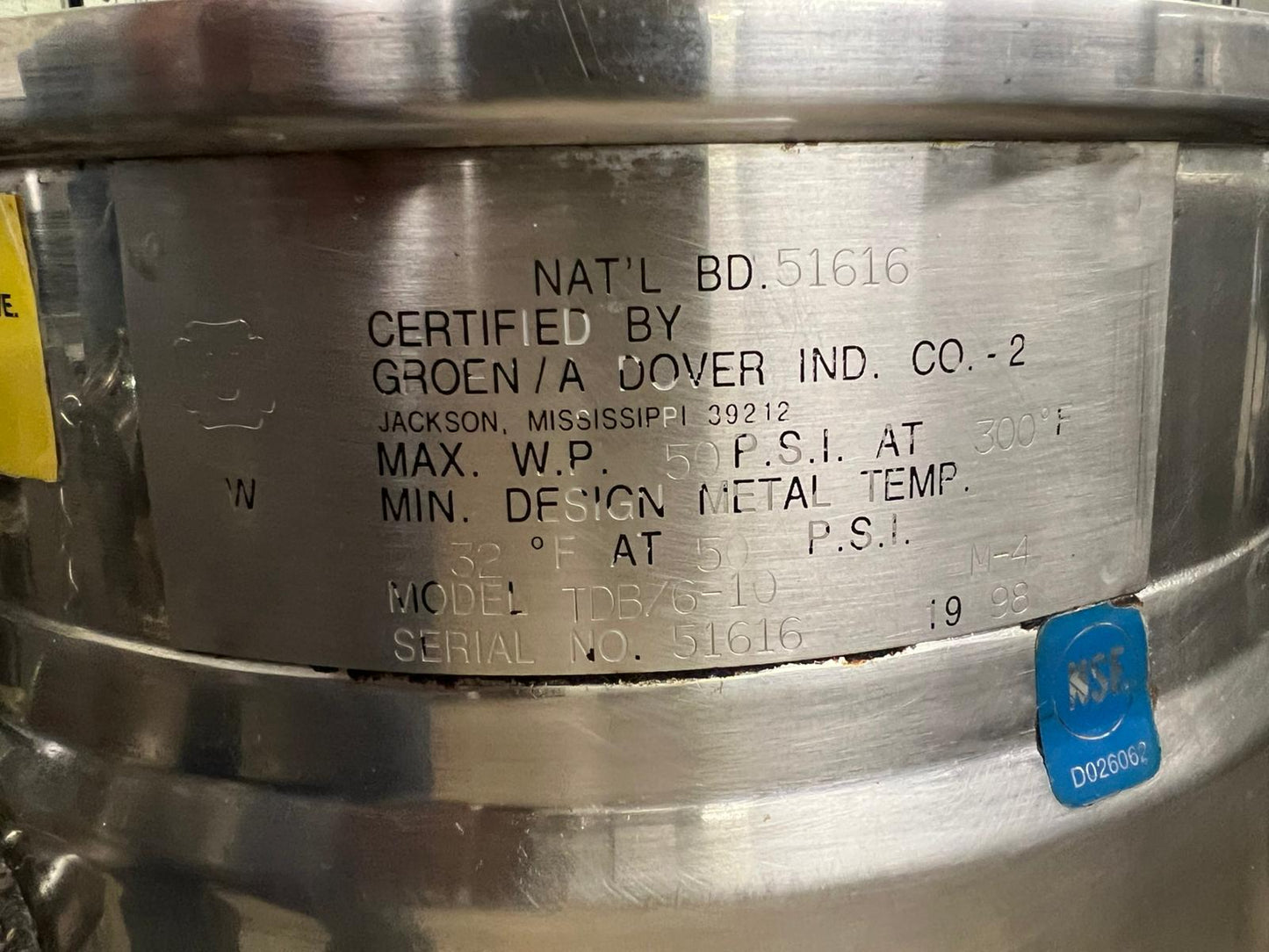 Used Groen TDB/6-10 Electric Steam Jacketed 10 Quart Kettle with Stand 208V