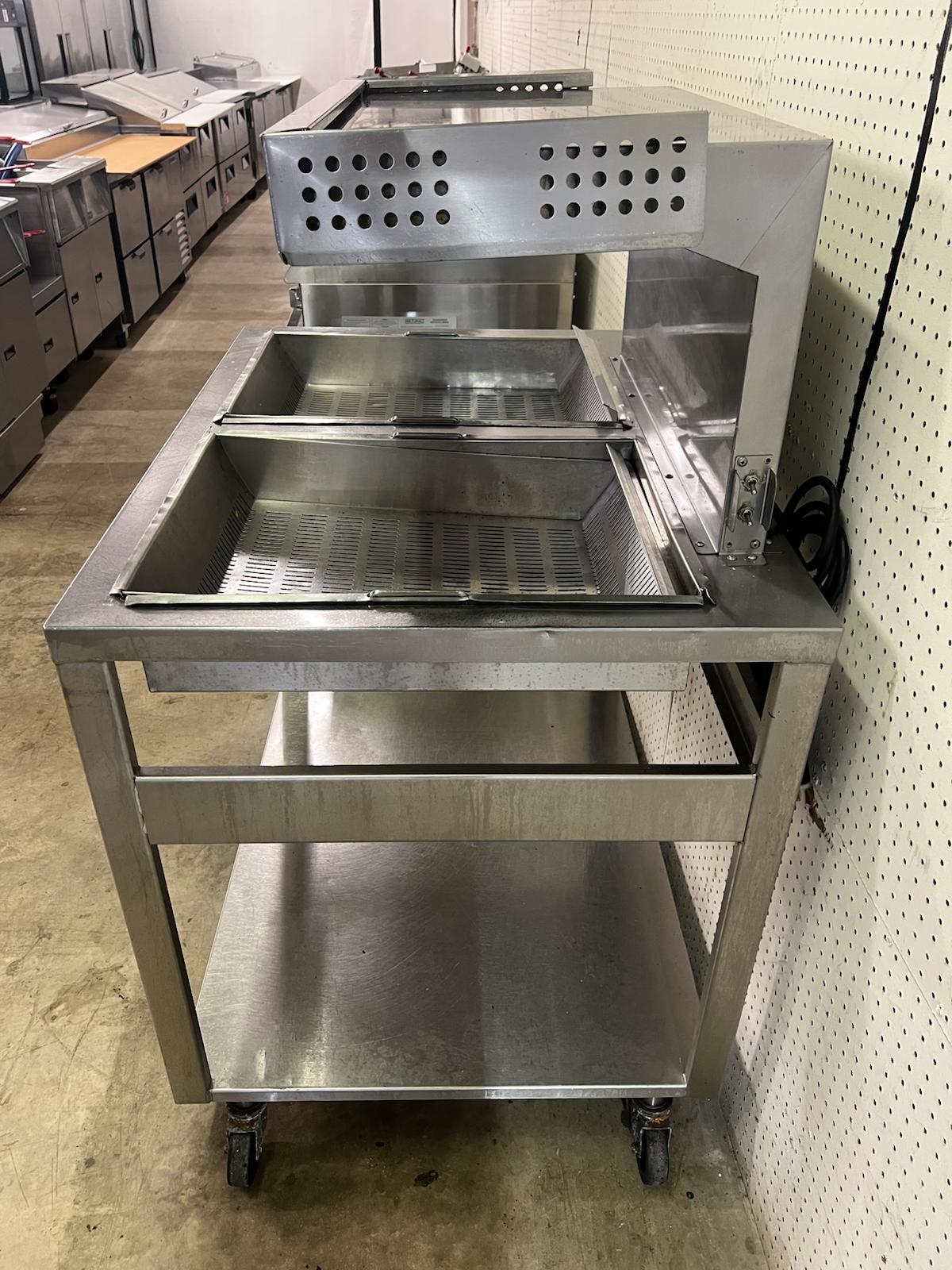 Used Marshall 145486SS Commercial Stainless Steel Deep Fryer Warming Dump Station 120V
