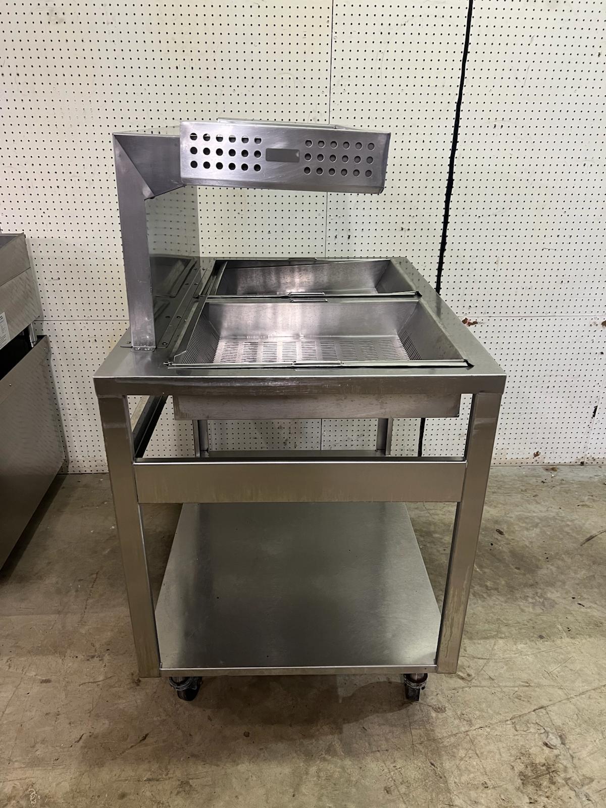 Used Marshall 145486SS Commercial Stainless Steel Deep Fryer Warming Dump Station 120V