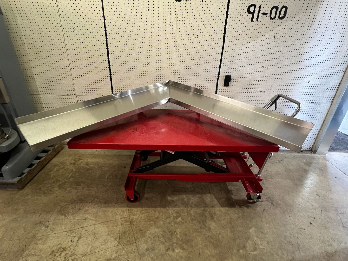 Used 58"X 58" Stainless Steel Corner Shelf
