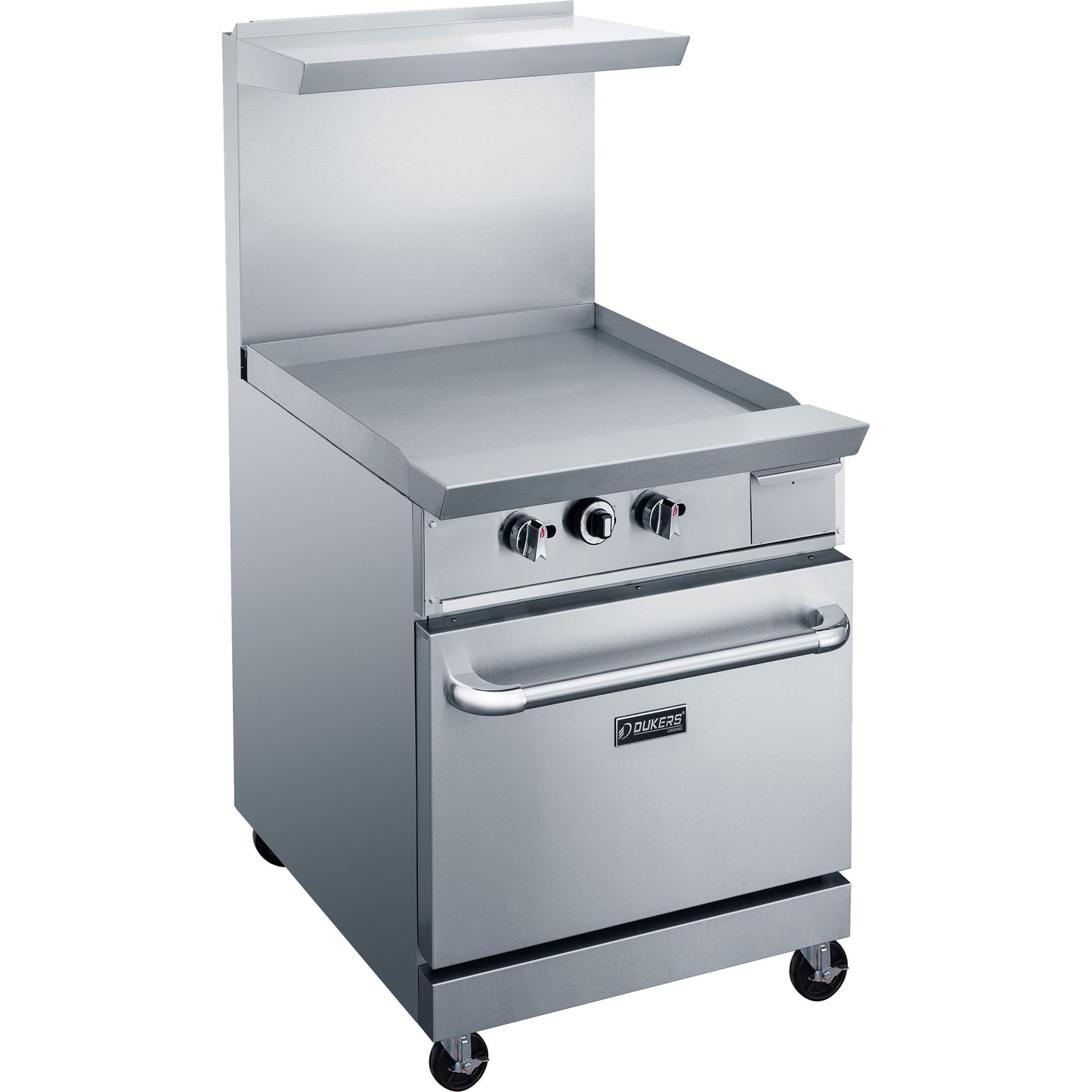 New Dukers DCR24-GM 24″ Gas Range with 24″ Flat Top Griddle
