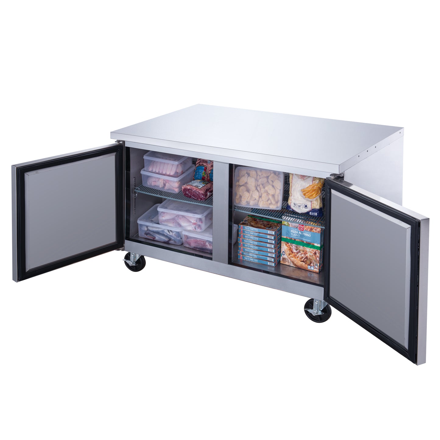New Dukers DUC48F 2-Door Undercounter Freezer in Stainless Steel