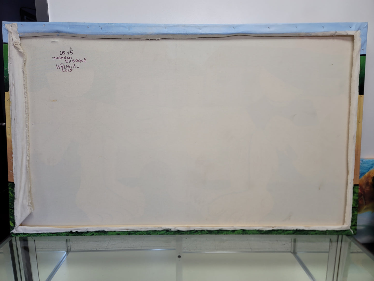 New Walmiru Original Faceless Painting on Canvas - Playing Bilboque 36" x 60"