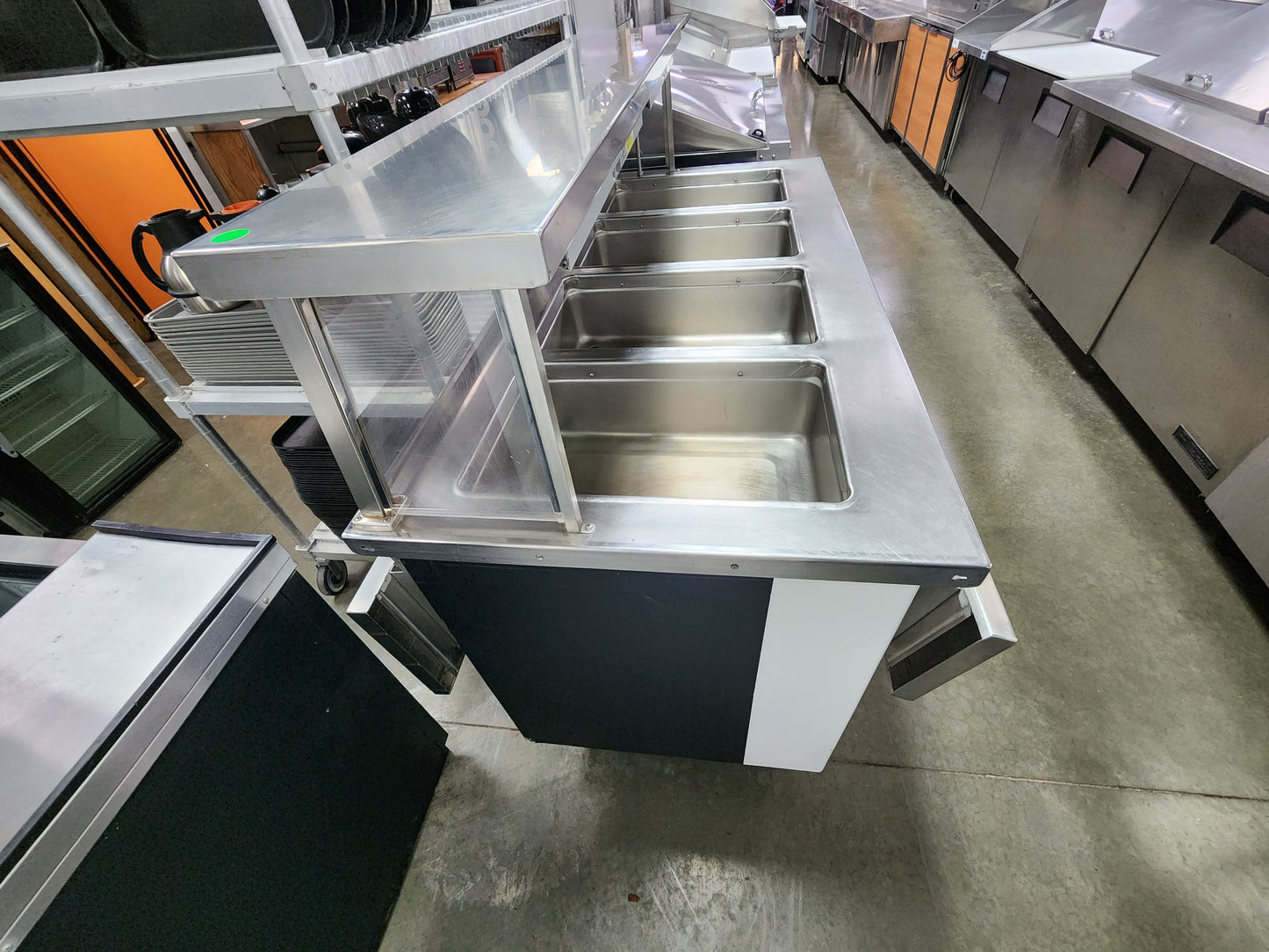 Used Colorpoint 5E4-CPA - 4 Open Well Steam Table with folding service shelves on each side