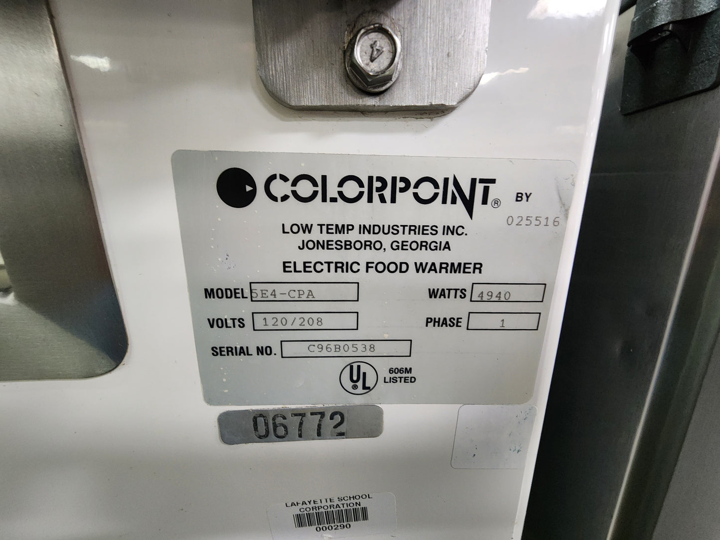 Used Colorpoint 5E4-CPA - 4 Open Well Steam Table with folding service shelves on each side