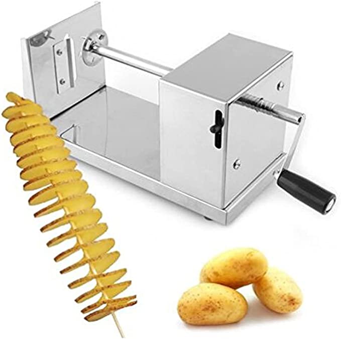 Electric Spiral Potato Cutter Chips Slicer Machine Stainless Steel – WM  machinery