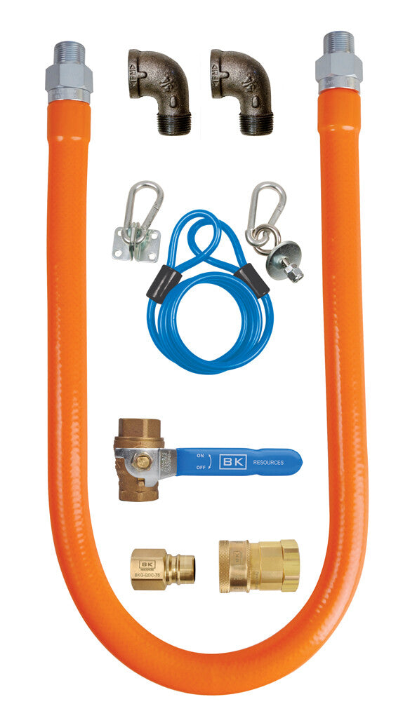 BK-Resources BKG-GHC-7548-SCK3 - 3/4" X 48" GAS HOSE CONNECTOR KIT #3