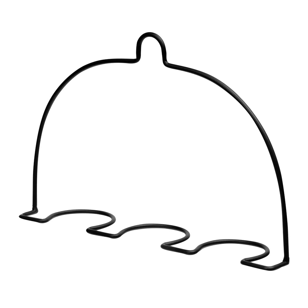 New WR-1028-06 In-Line Wire Stemware Flight Caddy - Holds 3 Wine Glasses, Black