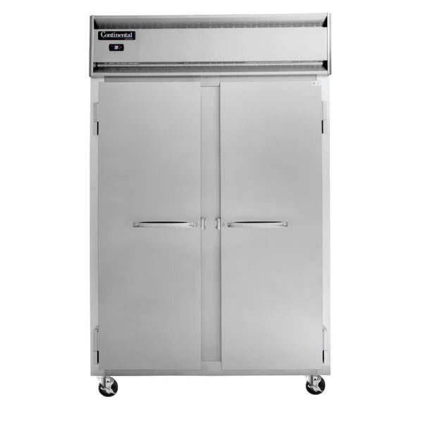 New 52" Continental 2FN Stainless Solid Door Reach-In Freezer 120V