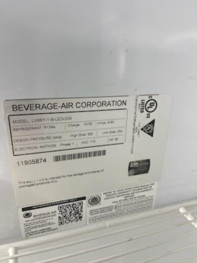 2019 Beverage Air LumaVue 3 Glass Sliding Door Merchandising Cooler Refrigerator - Falcon Restaurant Supply - 3